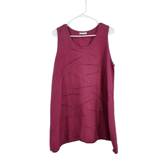 Homefrocks Women's 100% Silk Lagenlook Pintucks A-line Lightweight Tunic Top- M - Picture 1 of 7
